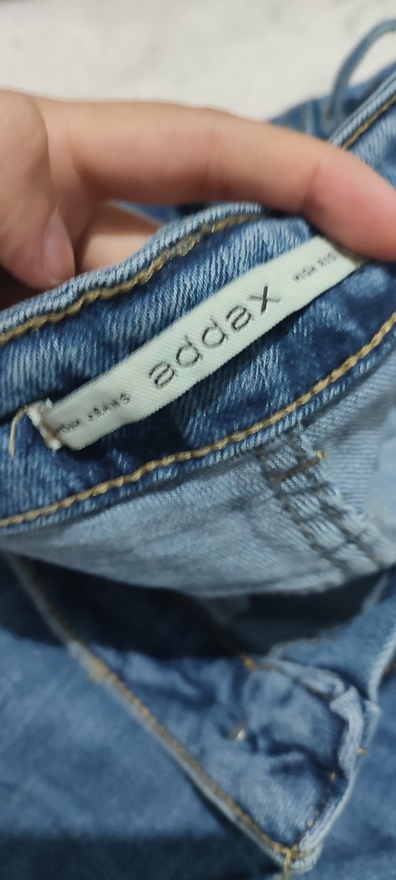 Mavi Bol Kesim Kadın Kot Pantolon - Görsel 2