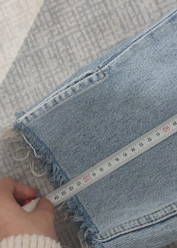 Kadın Mavi Midi Denim Pantolon - Görsel 4