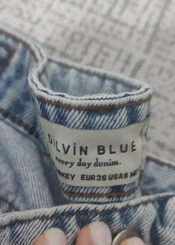 Kadın Mavi Midi Denim Pantolon - Görsel 2