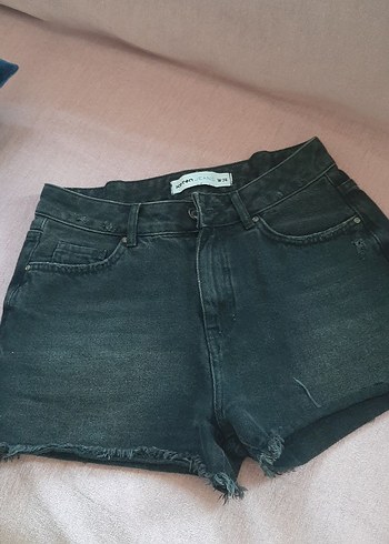 Siyah Kadın Mini Kot Şort