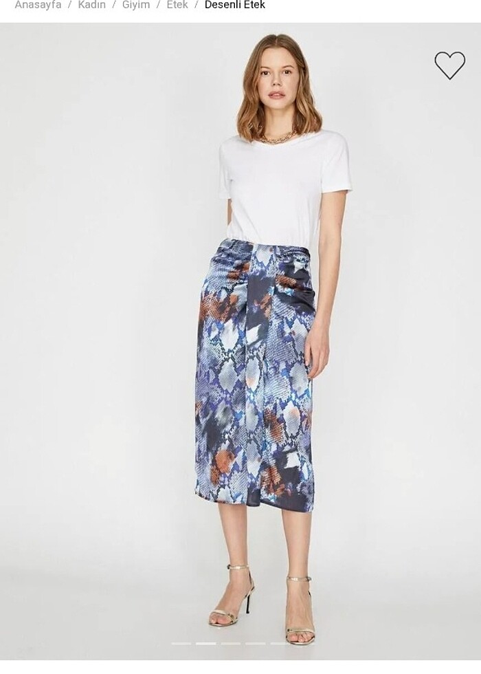 Koton yılan derisi desenli etek  - Görsel 2
