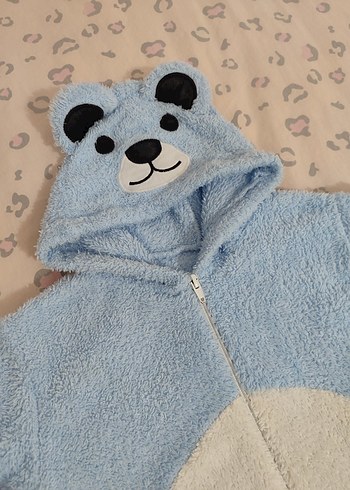 Mavi Kapüşonlu Tulum - Görsel 2