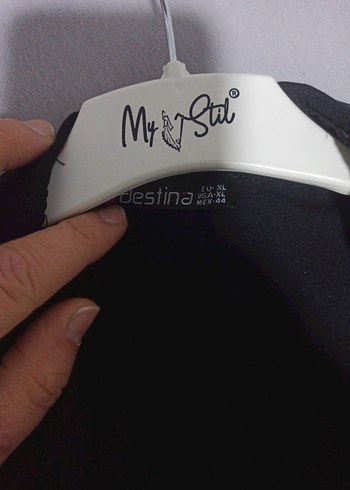 Düğmeli Siyah Uzun tunik - Görsel 3