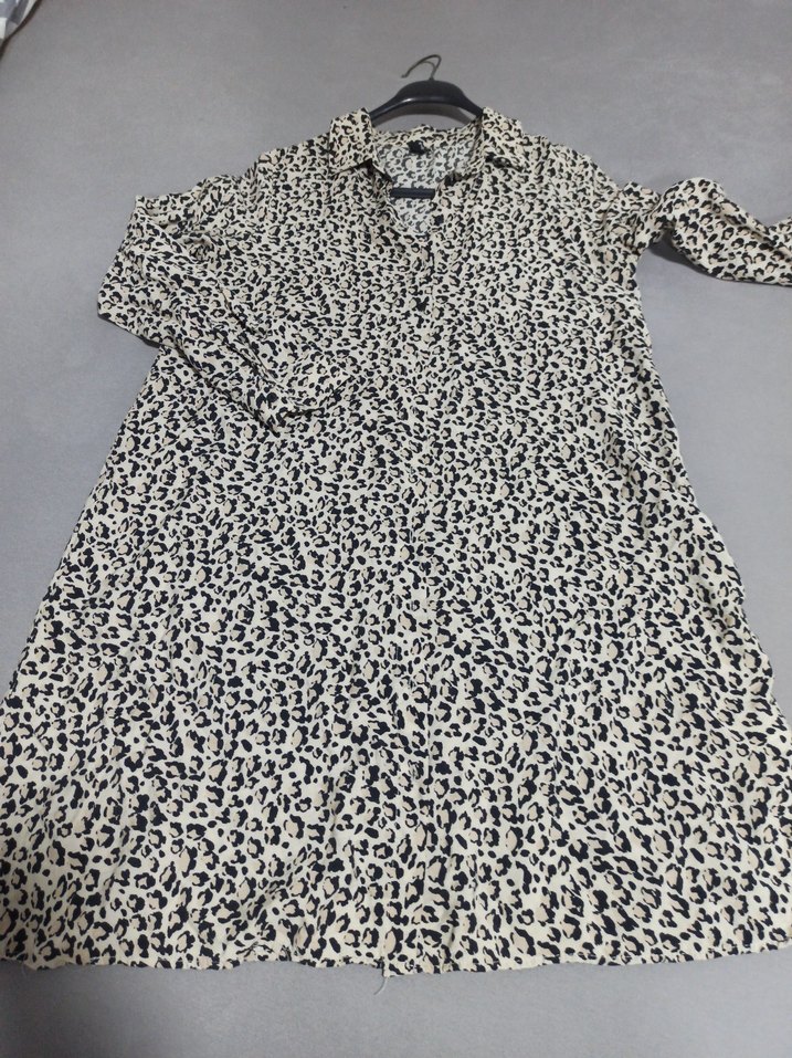 Bej Zebra Desenli Salaş tunik - Görsel 2