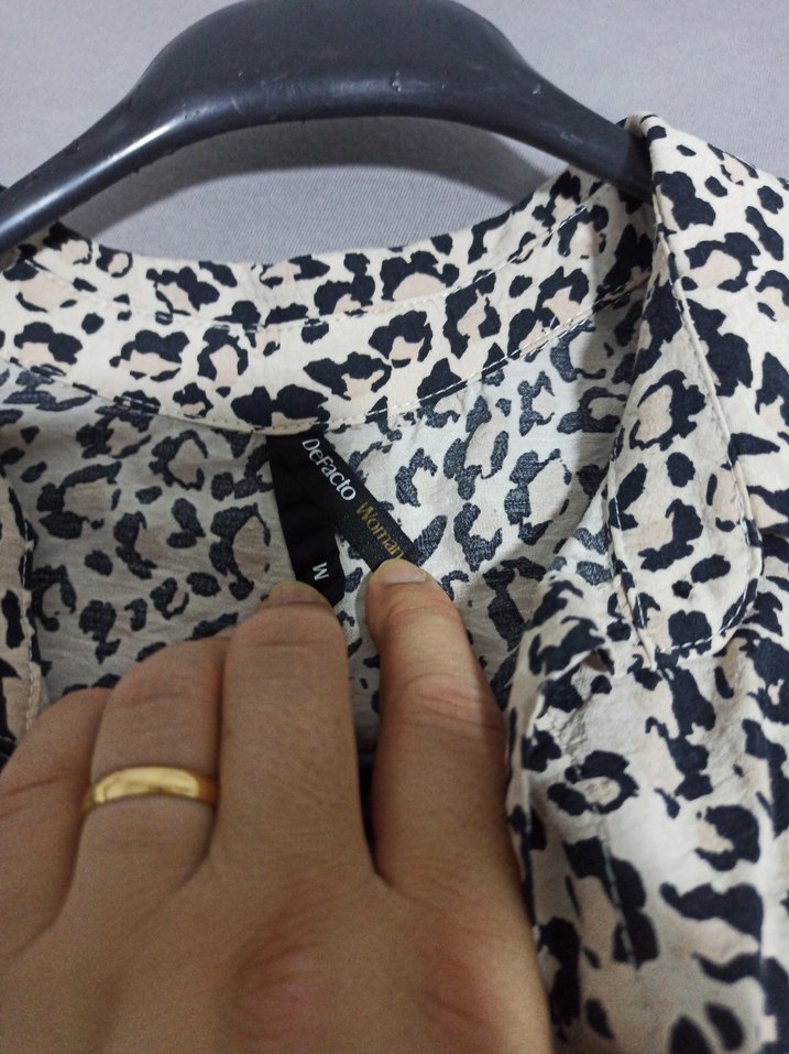 Bej Zebra Desenli Salaş tunik - Görsel 3