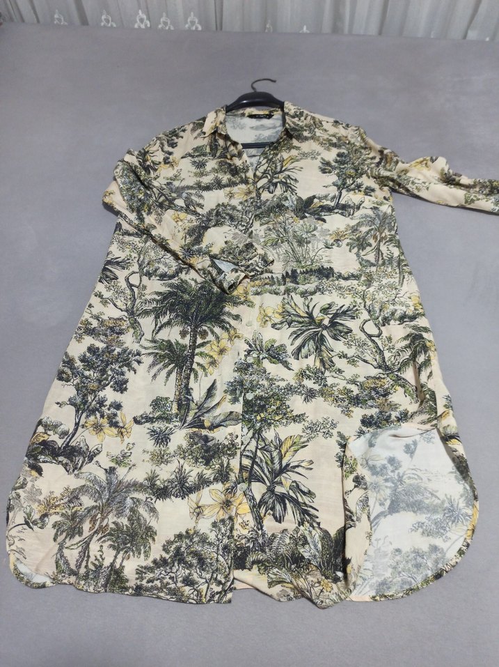 Bohem Uzun Kollu Bej Gömlek - Görsel 3