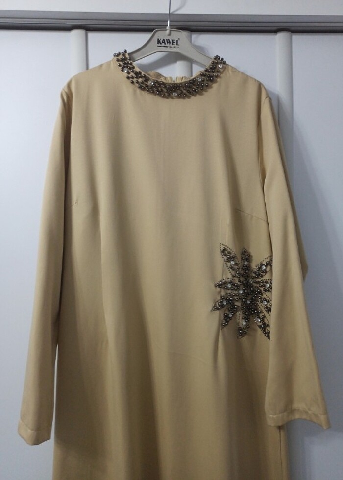 Saten şık abiye - Görsel 3