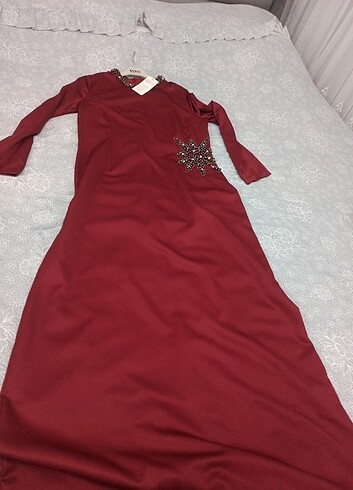 Saten şık abiye - Görsel 2