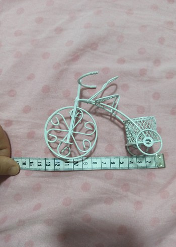 Beyaz Pastel Mini Metal Üç Tekerlekli Bisiklet - Görsel 3