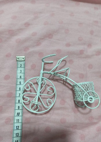 Beyaz Pastel Mini Metal Üç Tekerlekli Bisiklet - Görsel 4