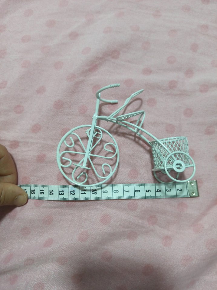 Beyaz Pastel Mini Metal Üç Tekerlekli Bisiklet - Görsel 3