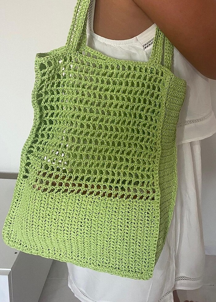 Pull&bear model örgü çanta - Görsel 2