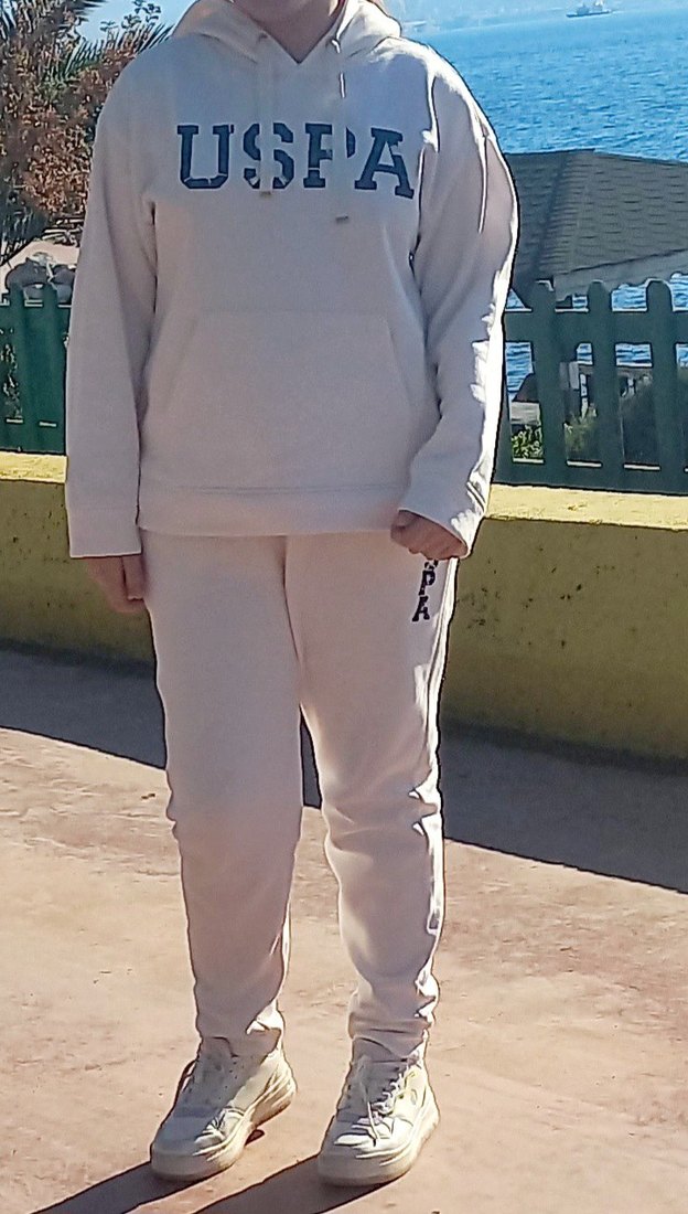 USPA M beden eşofman takım  Baskılı Beyaz - Görsel 2