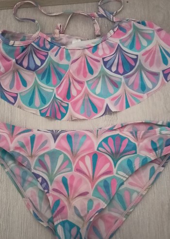 Kız Çocuk Pastel Çok Renkli Bohem İpli Bikini