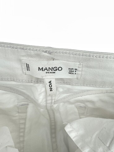 36 Beden beyaz Renk Mango Jean / Kot %70 İndirimli.