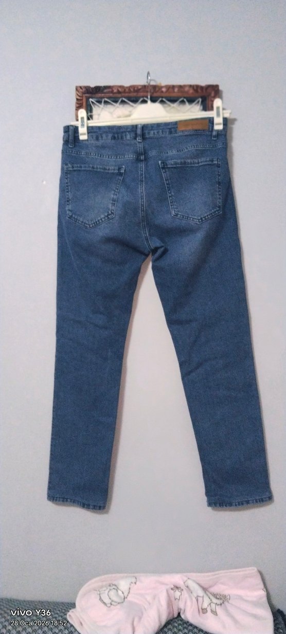 Gri Tonlu Lacivert Erkek Denim Pantolon - Görsel 3