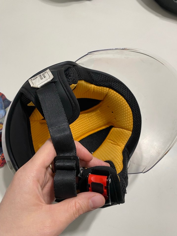 Beyaz Parlak Seramik Biker Kask - Görsel 2