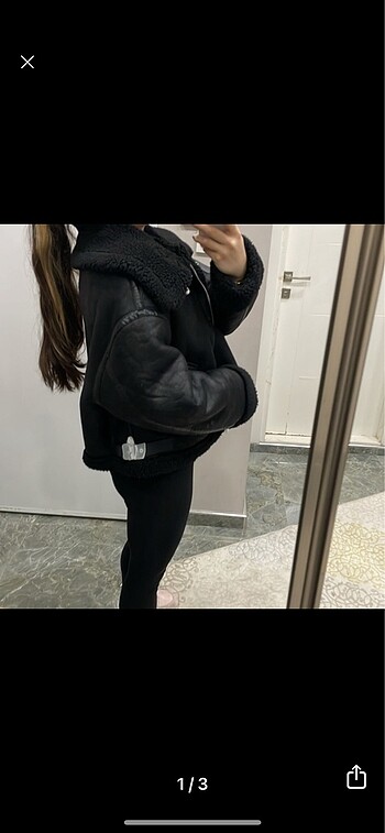 l Beden siyah Renk Orkinal zara biker mont