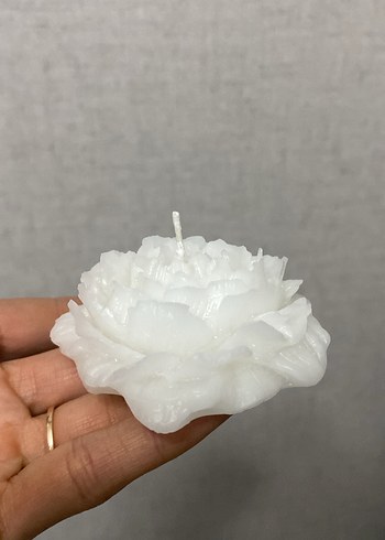 Pastel beyaz dekoratif mum - Görsel 2