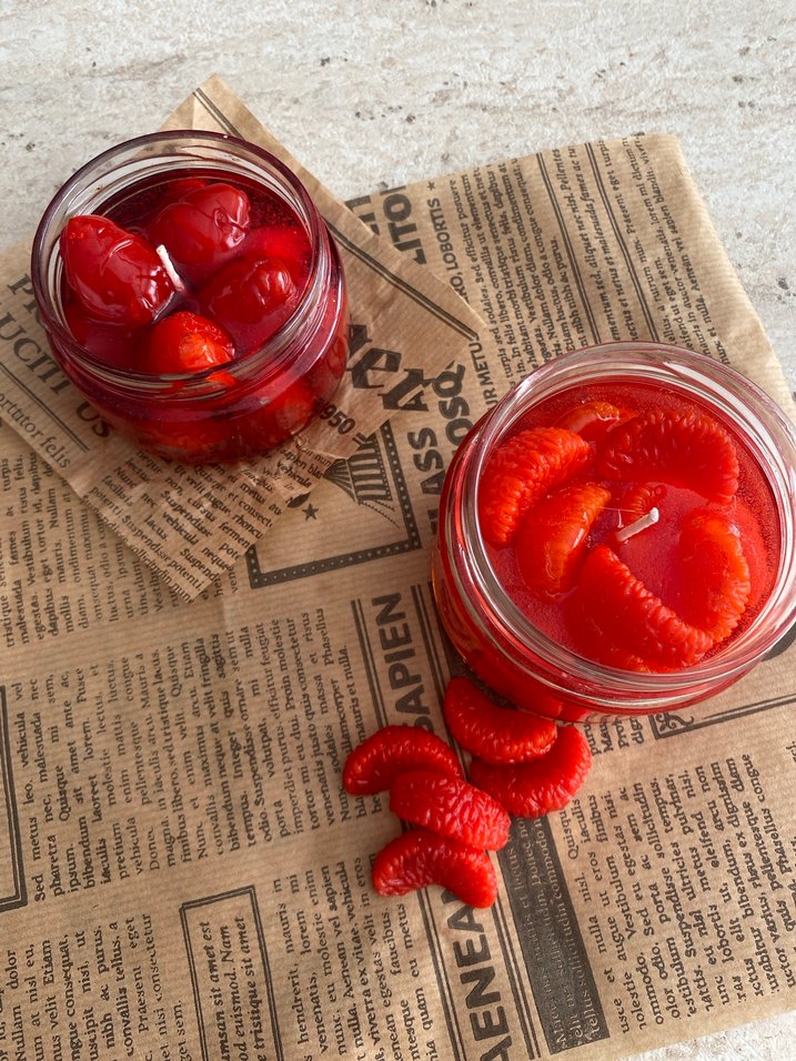 Çilek reçeli Mum - Görsel 3