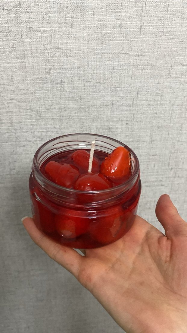 Çilek reçeli Mum - Görsel 2