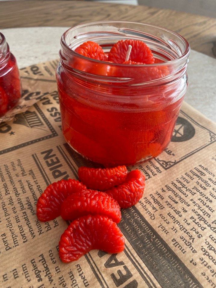 Mandalina reçeli mum  - Görsel 2