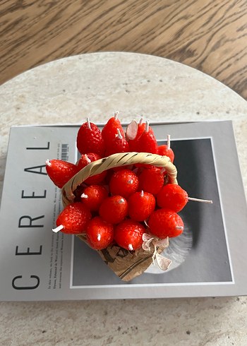 Çilekli Mum Sepeti - Görsel 3