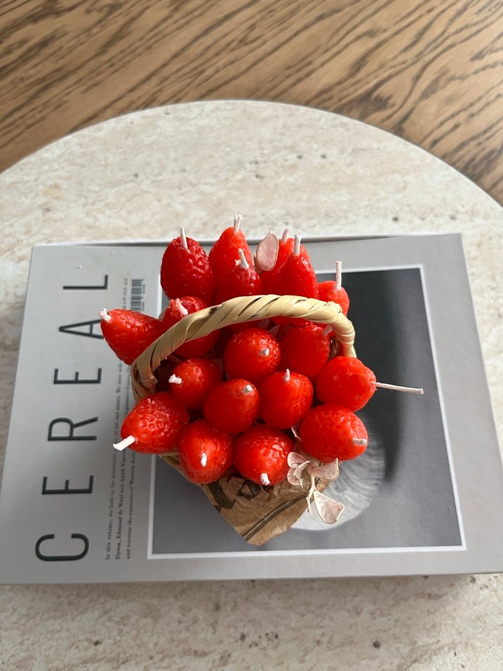 Çilekli Mum Sepeti - Görsel 3