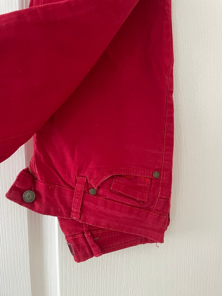 Kırmızı Kız çocuk Midi Kumaş Pantolon - Görsel 2