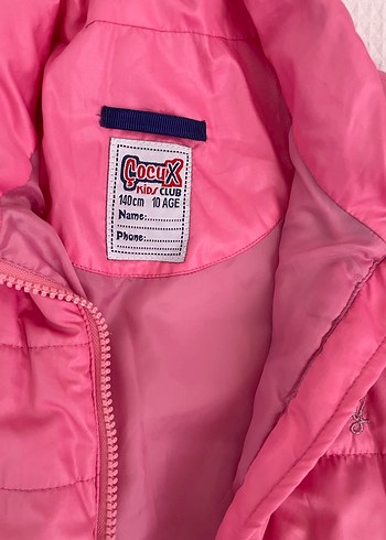 Kız Çocuk Pembe Fermuarlı Yelek - Görsel 2