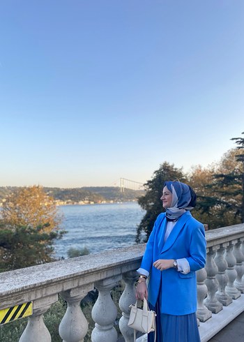 Kadın Açık Lacivert Blazer ceket - Görsel 4