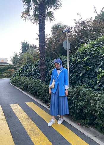 Kadın Açık Lacivert Blazer ceket - Görsel 6