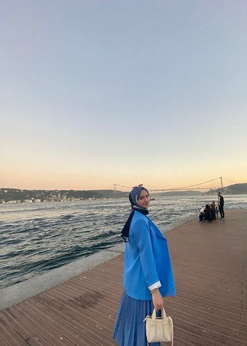 Kadın Açık Lacivert Blazer ceket - Görsel 5