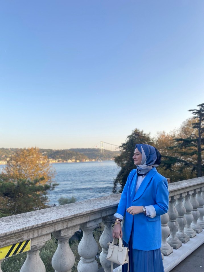 Kadın Açık Lacivert Blazer ceket - Görsel 4