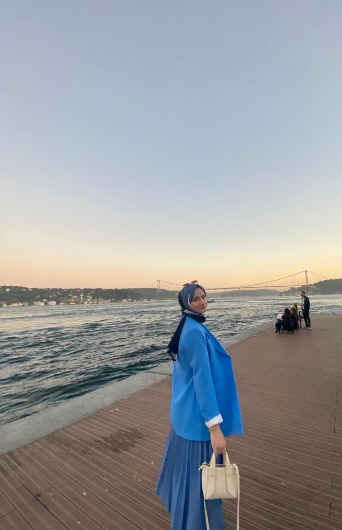 Kadın Açık Lacivert Blazer ceket - Görsel 5