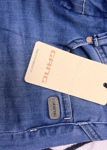 GANG Düşük Bel Düğmeli Kadın Mavi Denim Pantolon - Görsel 4