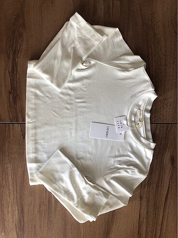 m Beden beyaz Renk OYSHO PARMAK GEÇİRMELİ CROP