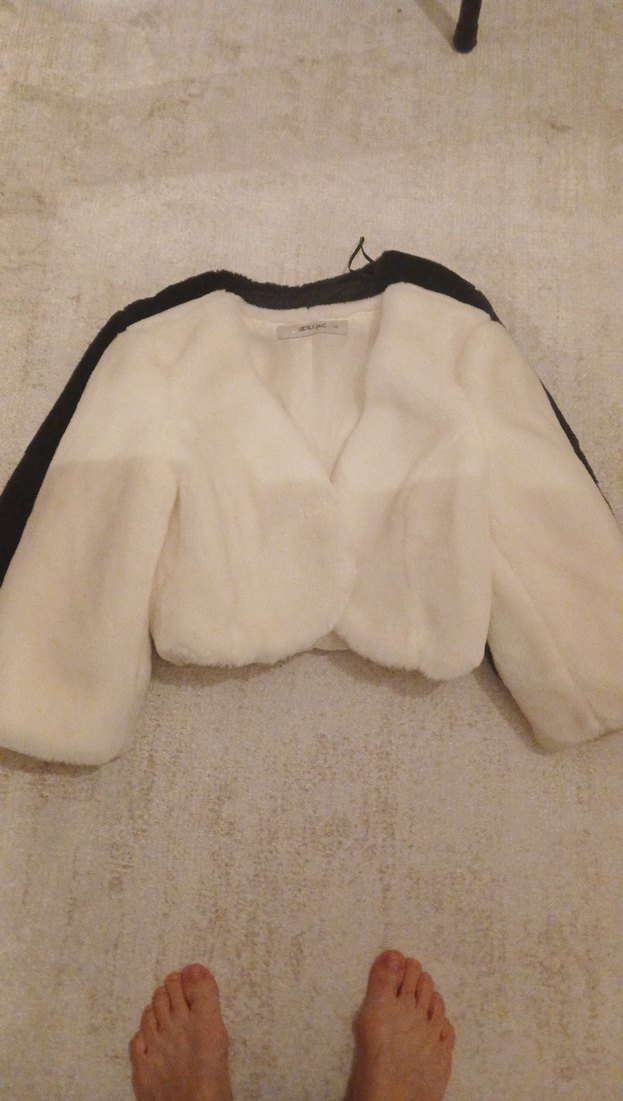 Kadın Siyah Kürk Detaylı Midi Mont - Görsel 4