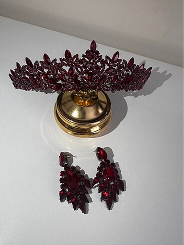 Kına tacı bordo - Görsel 2