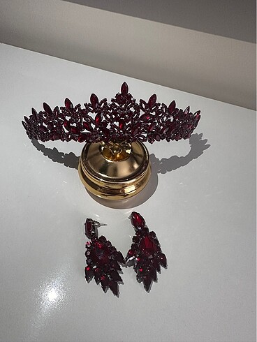 Kına tacı bordo - Görsel 3