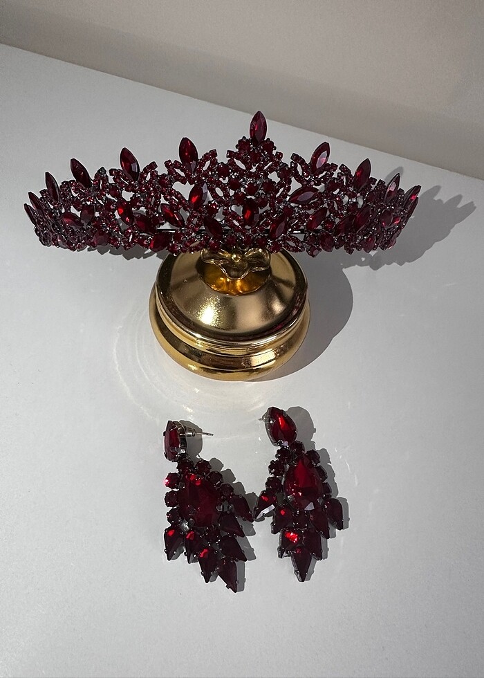 Kına tacı bordo - Görsel 2