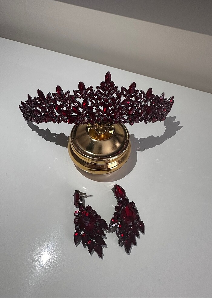 Kına tacı bordo - Görsel 3