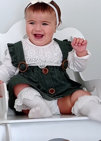 Kız bebek slopet elbise 