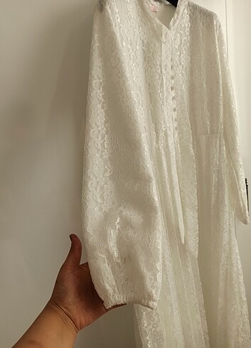 Zara Beyaz nikah elbisesi 