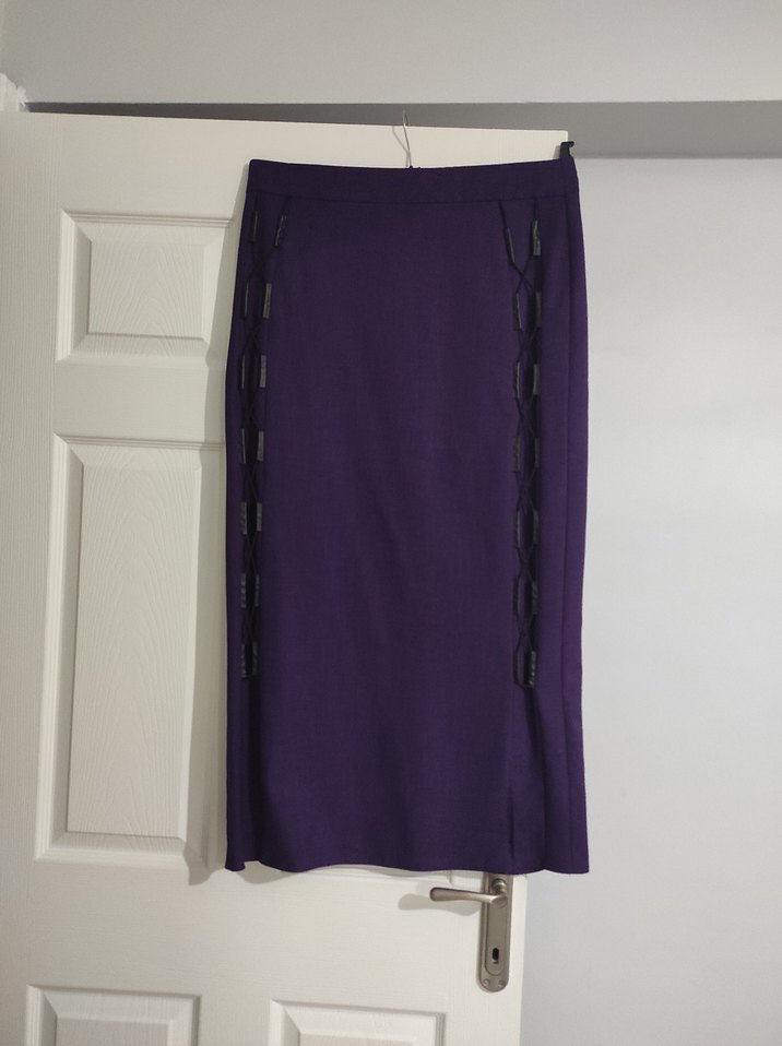 Mor Kemerli Uzun Kadın Etek - Görsel 2