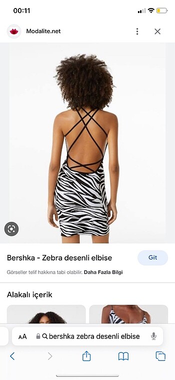 Bershka Bershka zebra elbise