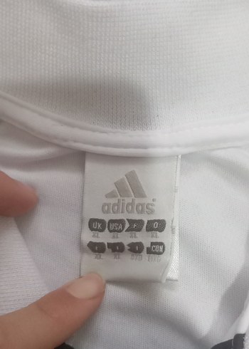 Orijinal Adidas Beyaz Kısa Kollu Polo Tişört - Görsel 3