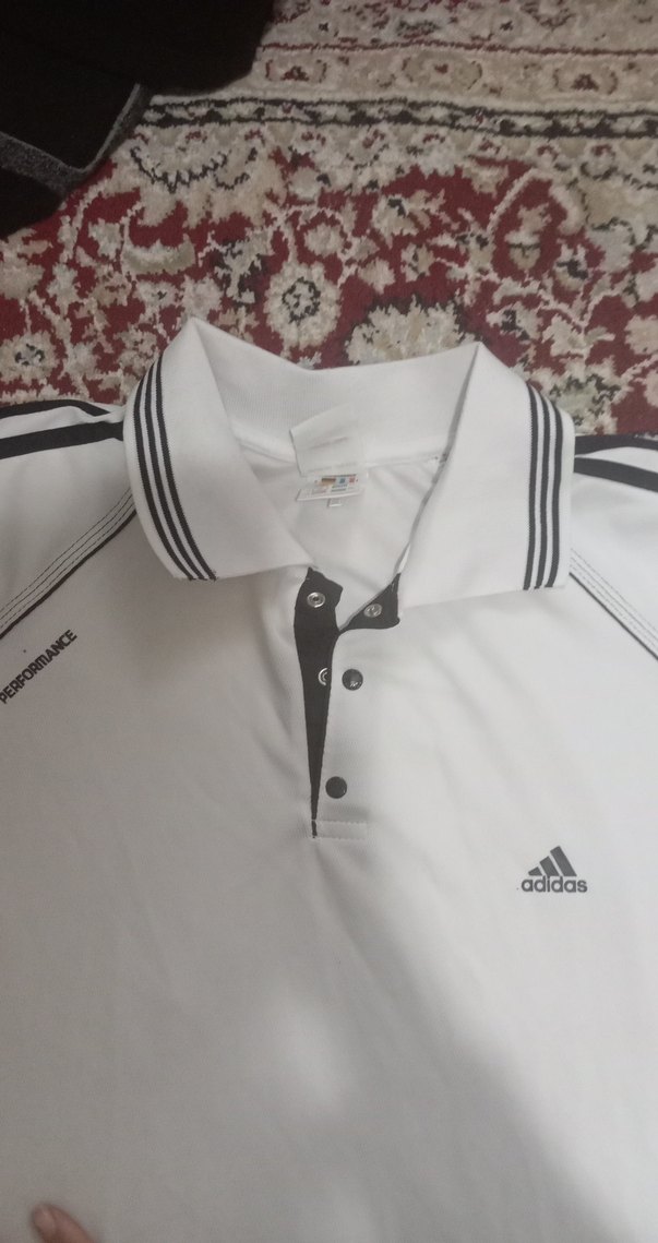 Orijinal Adidas Beyaz Kısa Kollu Polo Tişört - Görsel 2