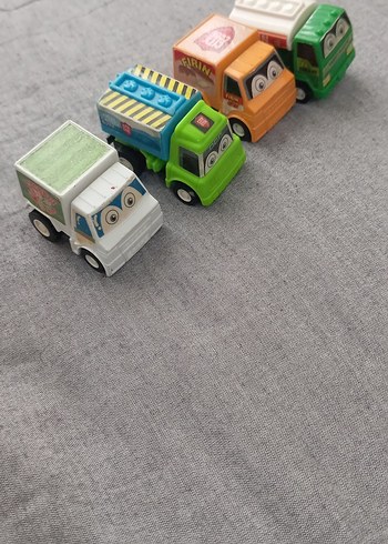 Renkli Mini Oyuncak Kamyonlar Seti - Görsel 2