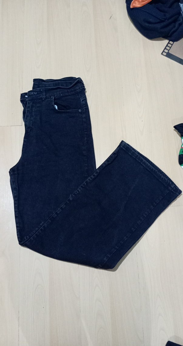 Siyah Wide Leg  Kadın Pantolon - Görsel 2